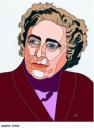 Cartoon: Agatha Christie (small) by Alexei Talimonov tagged author,literature,books,agatha,christie