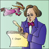 Cartoon: Chopin (small) by Alexei Talimonov tagged chopin music