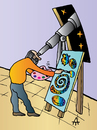 Cartoon: Cosmos Artist (small) by Alexei Talimonov tagged cosmos,artist