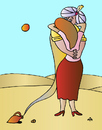 Cartoon: Desert (small) by Alexei Talimonov tagged desert woman