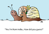Cartoon: From India (small) by Alexei Talimonov tagged snails,india