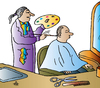 Cartoon: Hairdresser Artist (small) by Alexei Talimonov tagged hairdresser artist