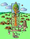 Cartoon: Manky Risyet Derevo (small) by Alexei Talimonov tagged monkey,trees,nature,painting,