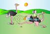 Cartoon: Ostriches (small) by Alexei Talimonov tagged ostriches