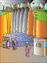 Cartoon: Waterfall (small) by Alexei Talimonov tagged waterfall pollution industry