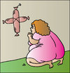 Cartoon: Woman and Sausages (small) by Alexei Talimonov tagged sausage,health
