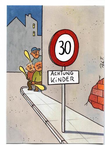 Cartoon: achtung kinder (medium) by Peter Thulke tagged no