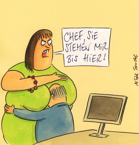 Cartoon: chef (medium) by Peter Thulke tagged chef,büro,arbeit,chef,büro,arbeit
