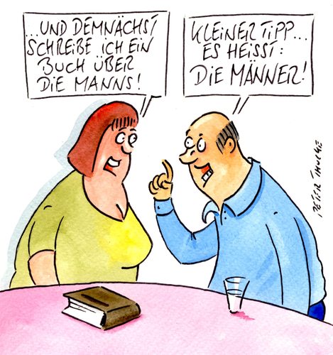 Cartoon: die manns (medium) by Peter Thulke tagged buch,literatur,buch,literatur