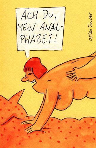 Cartoon: du (medium) by Peter Thulke tagged sprache,sprache