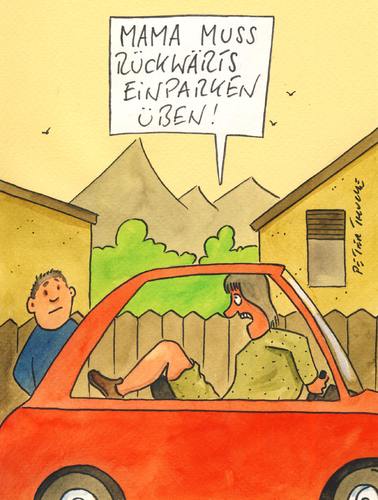 Cartoon: einparken (medium) by Peter Thulke tagged auto,auto