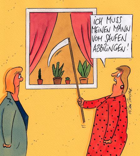 Cartoon: saufen (medium) by Peter Thulke tagged alkohol,alkohol