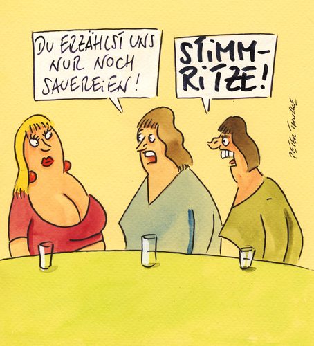 Cartoon: stimmritze (medium) by Peter Thulke tagged frauen,frauen