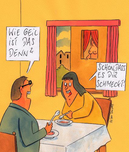 Cartoon: wie geil (medium) by Peter Thulke tagged geil,ehe,geil,ehe