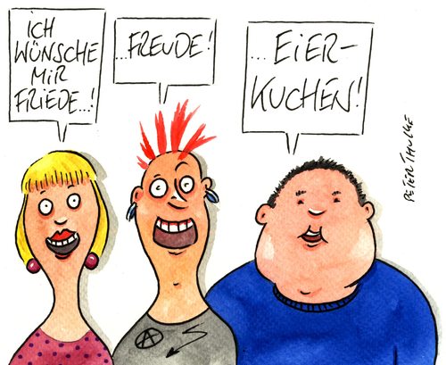 Cartoon: wünsche (medium) by Peter Thulke tagged wünsche,wünsche
