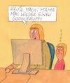Cartoon: googlehupf (small) by Peter Thulke tagged backen,internet