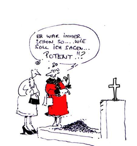 Cartoon: Die lustige Witwe (medium) by cartoonage tagged potenzprobleme,