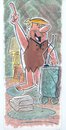 Cartoon: Barney Rubble (small) by Cartoons and Illustrations by Jim McDermott tagged barneyrubble,television,animation,flintstones,hannabarbera