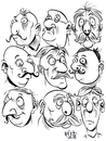 Cartoon: Faces 2 (small) by Cartoons and Illustrations by Jim McDermott tagged faces sketchbook