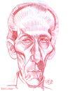 Cartoon: Peter Cushing (small) by Cartoons and Illustrations by Jim McDermott tagged caricature,movies,linedrawing,horror,fantasy
