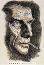 Cartoon: Samuel Beckett (small) by Cartoons and Illustrations by Jim McDermott tagged irishwriter writer irish linedrawing