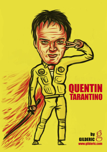 Cartoon: Quentin Tarantino (medium) by gilderic tagged caricature,illustration,quentin,tarantino,filmmaker,film,cinema,movie,parodyilm,director