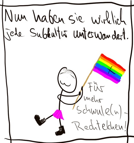 Cartoon: Nazimethoden (medium) by hartabersair tagged neonazis,nazis,homosexualität