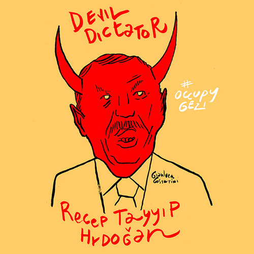 Cartoon: Devil Dictator OccupyGezi (medium) by Political Comics tagged devil,dictator,occupygezi,recep,herdogan
