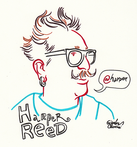 Cartoon: Harper Reed Portrait (medium) by Political Comics tagged harper,reed