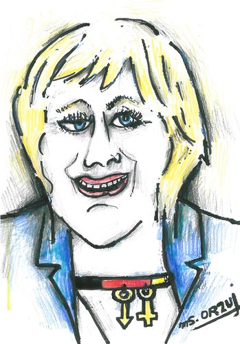 Cartoon: Angela Merkel (medium) by Raquel tagged angela,merkel,germany,caricature