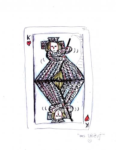 Cartoon: Another New Card (medium) by Raquel tagged games,card,woman,