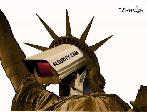 Cartoon: American Security (medium) by CARTOONISTX tagged security,cams