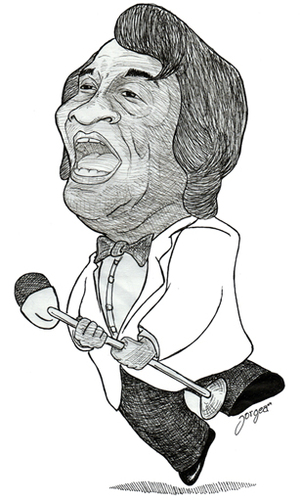 Cartoon: James Brown (medium) by Jorge A tagged tintas