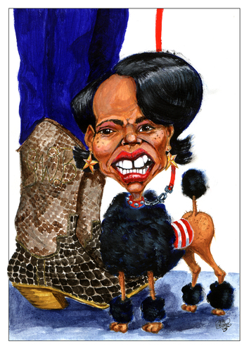 Cartoon: condoleeza    RIce (medium) by jean gouders cartoons tagged foreign,affairs,jean,gouders