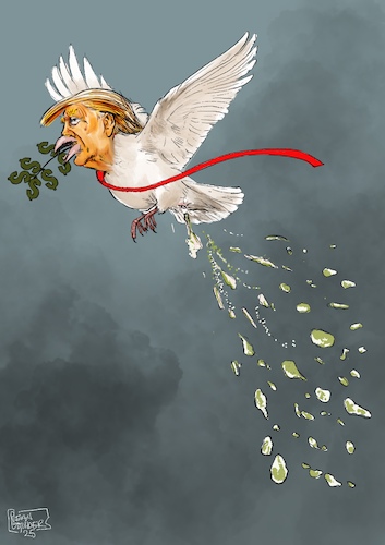 Cartoon: Pax Americana (medium) by jean gouders cartoons tagged trump,peace,negotiations,trump,peace,negotiations