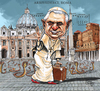 Cartoon: Leaving the snake pit. (small) by jean gouders cartoons tagged pope,vatican,benedictus,xvi