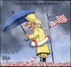 Cartoon: Only a little red wave (small) by jean gouders cartoons tagged democrats,republicans,midterms,biden,trump