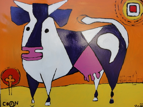 Cartoon: koe (medium) by cornagel tagged animal,vee,dier,koe