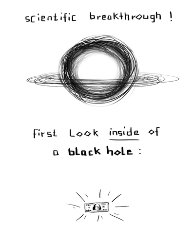Cartoon: black hole (medium) by Bonville tagged black,hole,money,force,gravity