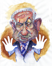 Cartoon: Benjamin Netanyahu Clean hands ? (small) by lloyy tagged politics,famous,caricatura