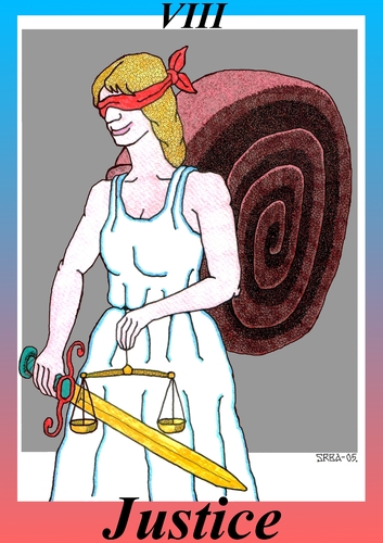 Cartoon: Justice (medium) by srba tagged tarot,cards,justice,snail