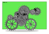 Cartoon: Spirit of  Lance Armstrong (small) by srba tagged lance,armstrong,pro,cyclist,cycling,bike,machine,mechanism,gears