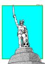 Cartoon: Winer (small) by srba tagged world,cup,football,monument,hermann,arminius