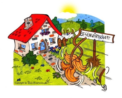 Cartoon: Besenwirtschaft (medium) by irlcartoons tagged besen,besenwirtschaft,wirtschaft,lokal,treffpunkt,weinstube,weinhandlung,wortwitz,herbst