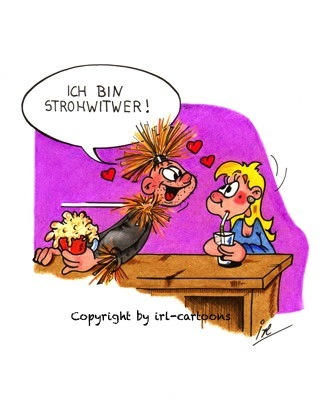 Cartoon: Strohwitwer (medium) by irlcartoons tagged strohwitwer,ehe,beziehung,liebschaft,seitensprung,fremdgehen,liebe,love