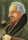 Cartoon: Tolkien Caricature (small) by ateh tagged tolkien caricature