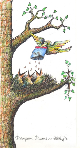 Cartoon: Bird feed (medium) by charlly tagged birds