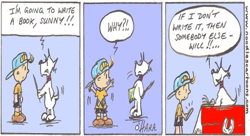 Cartoon: Author Hamish! (medium) by noodles cartoons tagged scotty,dog,author,art,writing,books