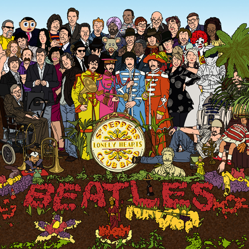 Cartoon: Sgt Peppers (medium) by bernieblac tagged beatles