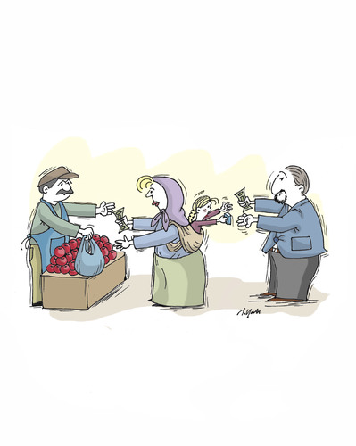 Cartoon: working children (medium) by ilker yati tagged work,girls